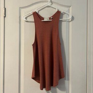 XS Wilfred Free Brunette Coral/ Orange Racerback Tank Top